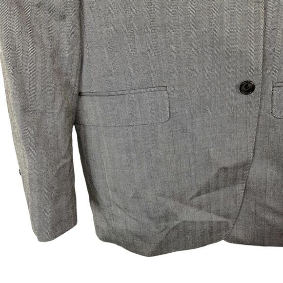 Lauren Ralph Lauren Slim Men's Herringbone Silk Wool 2 Button Blazer Jacket 40 L - Picture 5 of 16
